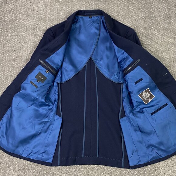 J. Crew Ludlow Blazer Sport Coat Mens 40R Navy Blue Wool American Woolen Company - Picture 5 of 15